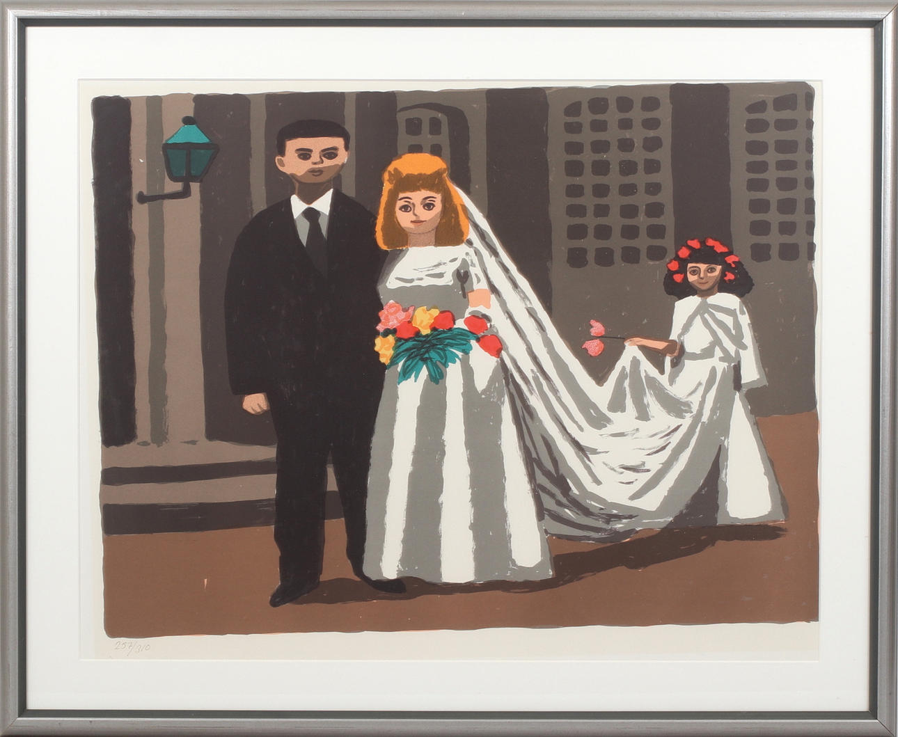 LARS NORRMAN. Wedding, lithograph, numbered 257/310.