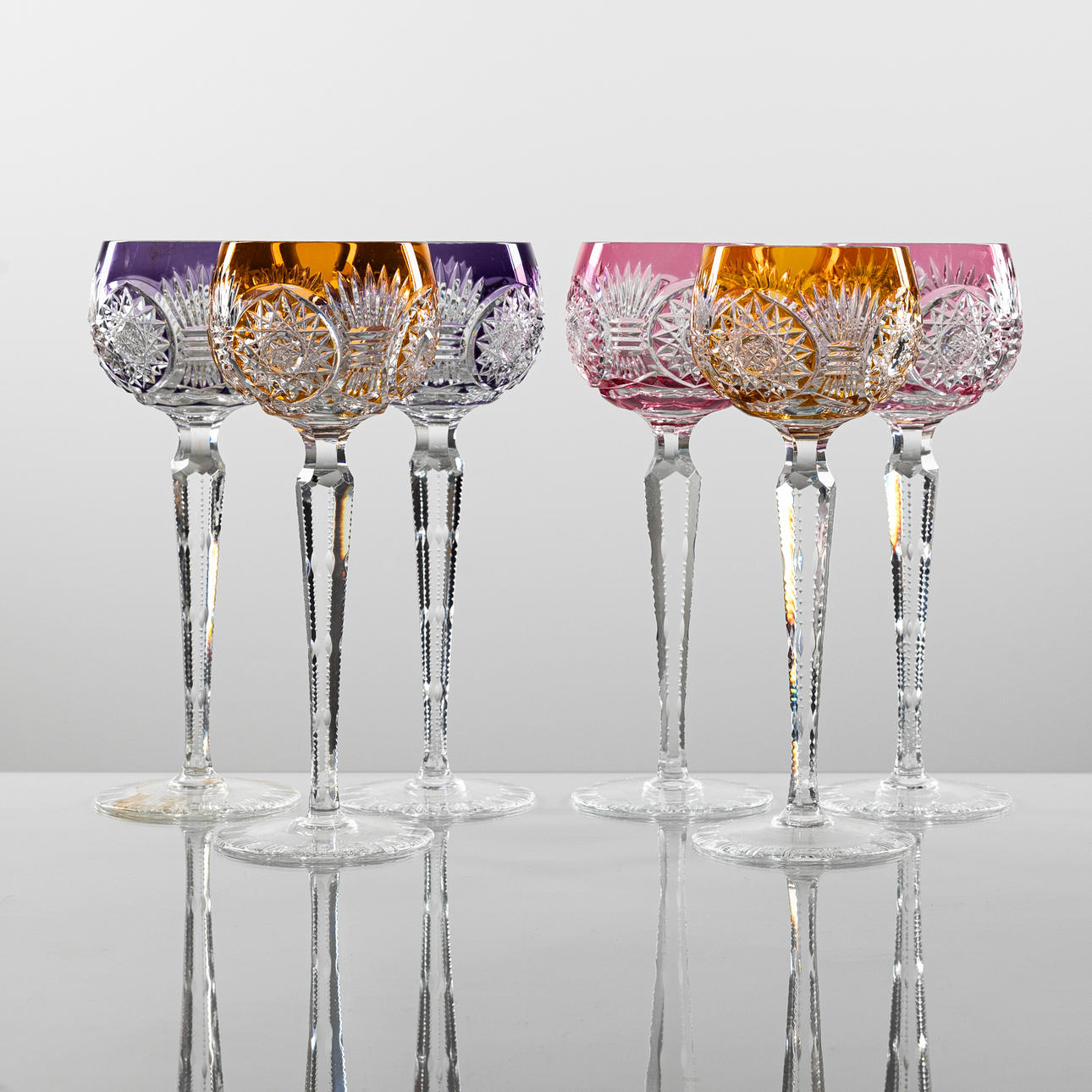 A multicoloured, sanded glass/crystal strap, 20th century.