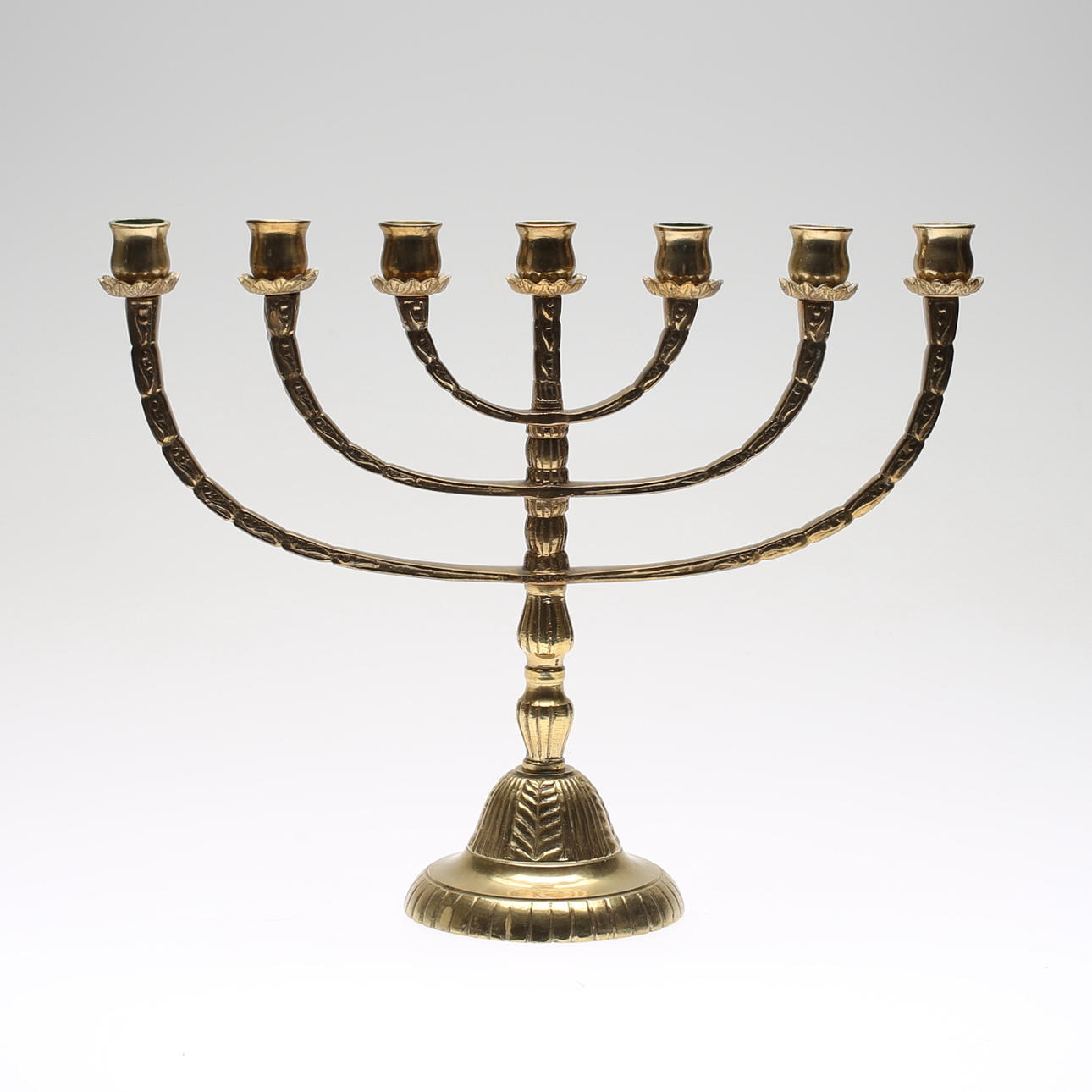 LJUSSTAKE, sk Menora, mässing, 1900-tal.