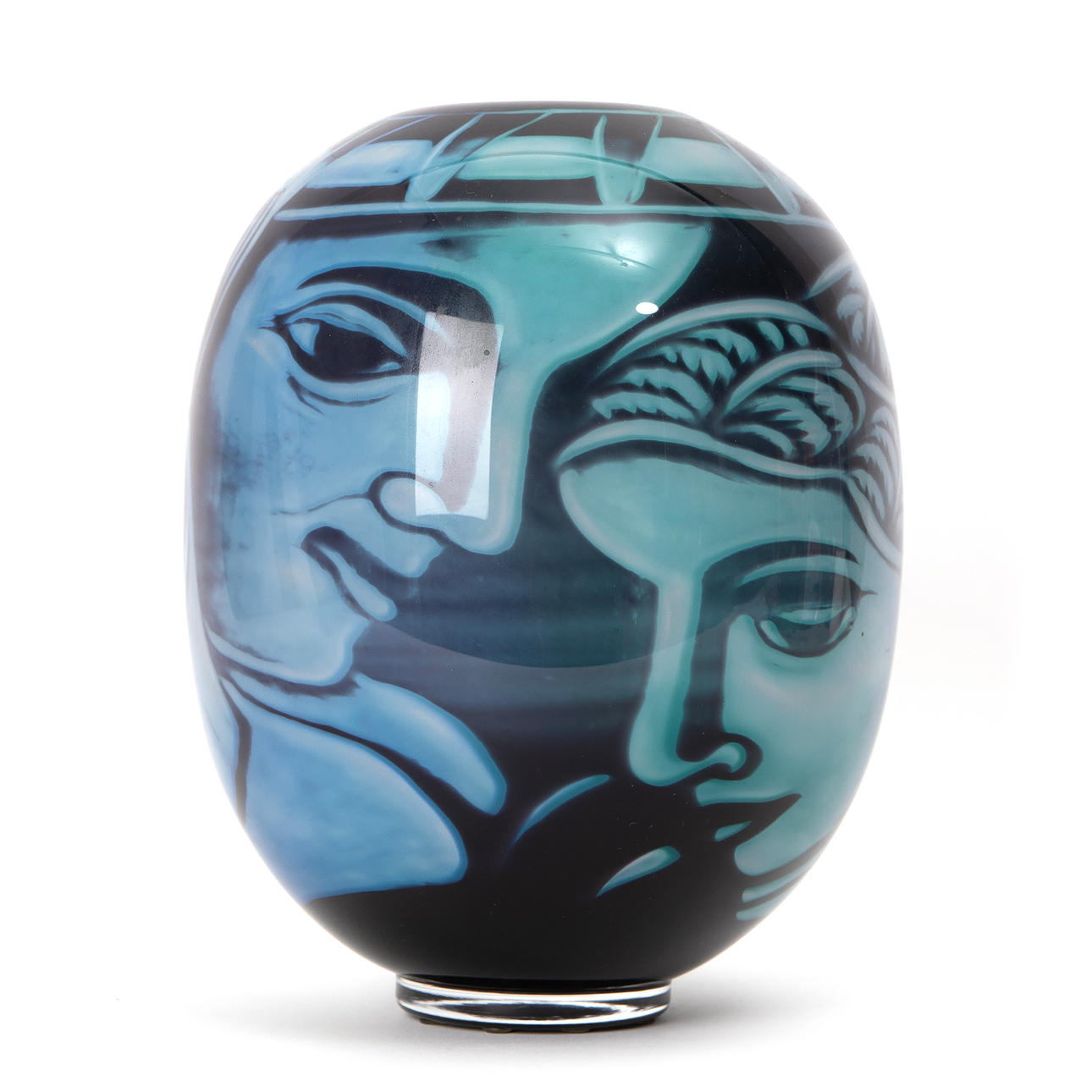 EVA ENGLUND. A glass vase, “Unique Graal”, signed, Orrefors, 1992.