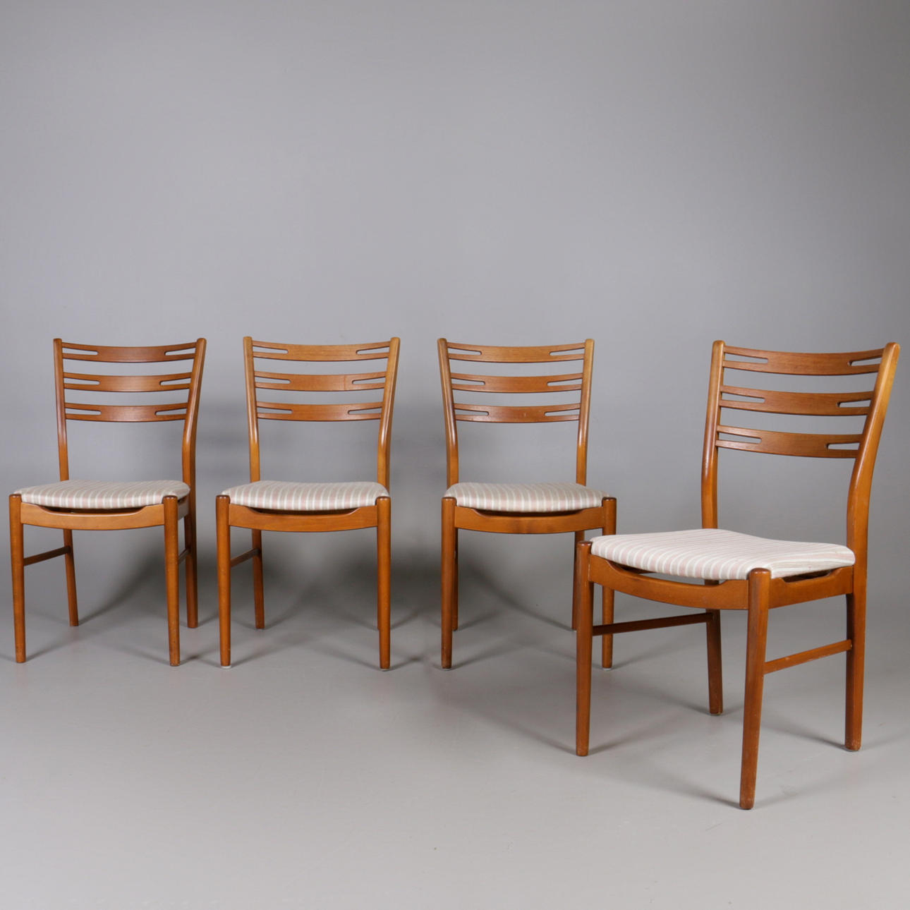 STOLAR, 4 st.Teakbetsad bok, "Della", Ikea, 1900-tal.