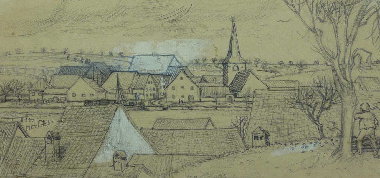 RUDOLF SCHIESTL, Fränkisches Dorf.