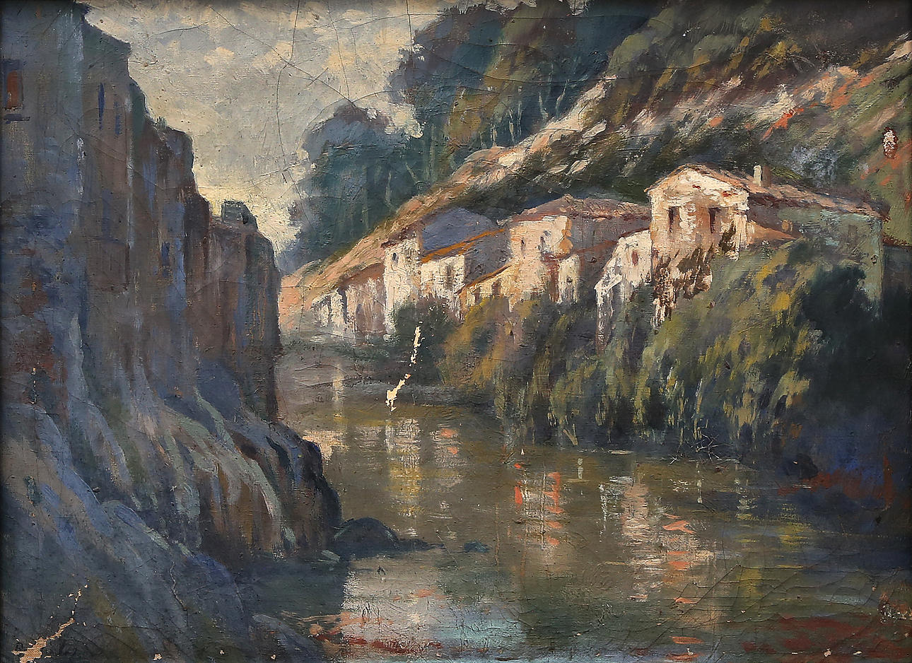 SPANISH SCHOOL, EARLY 20TH CENTURY. River view.