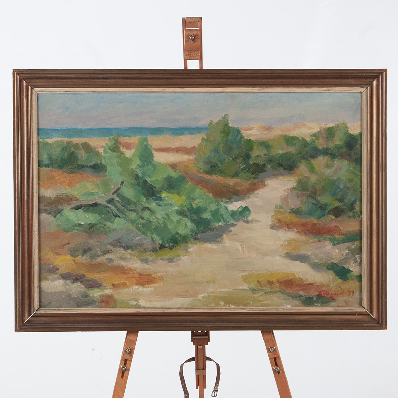 OIDENTIFIERAD KONSTNÄR. Oil on canvas, beach dunes indistinct signature dated 1939.