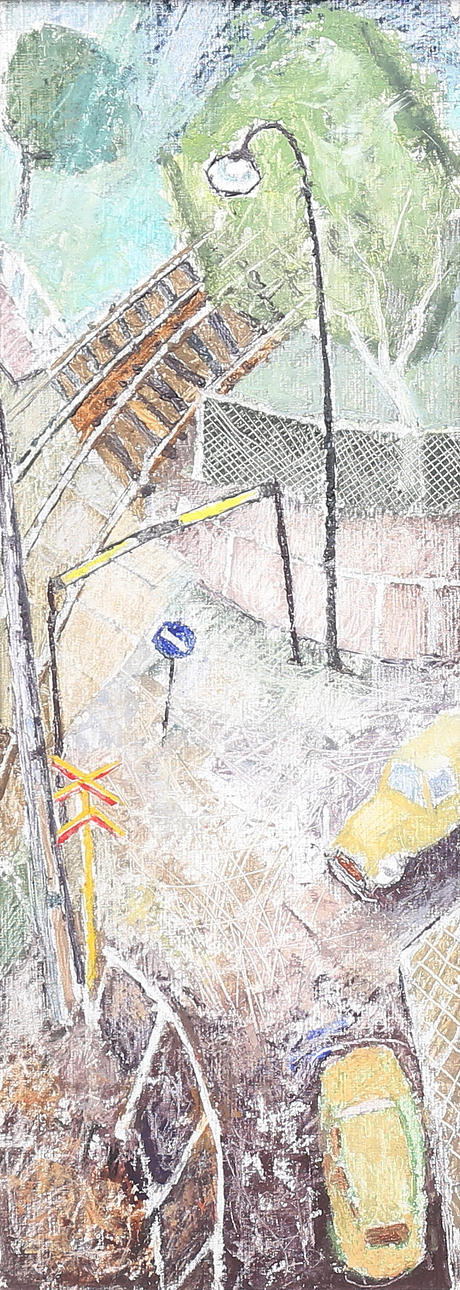 OKÄND KONSTNÄR. “Main booms”. Oil on panel, unsigned.