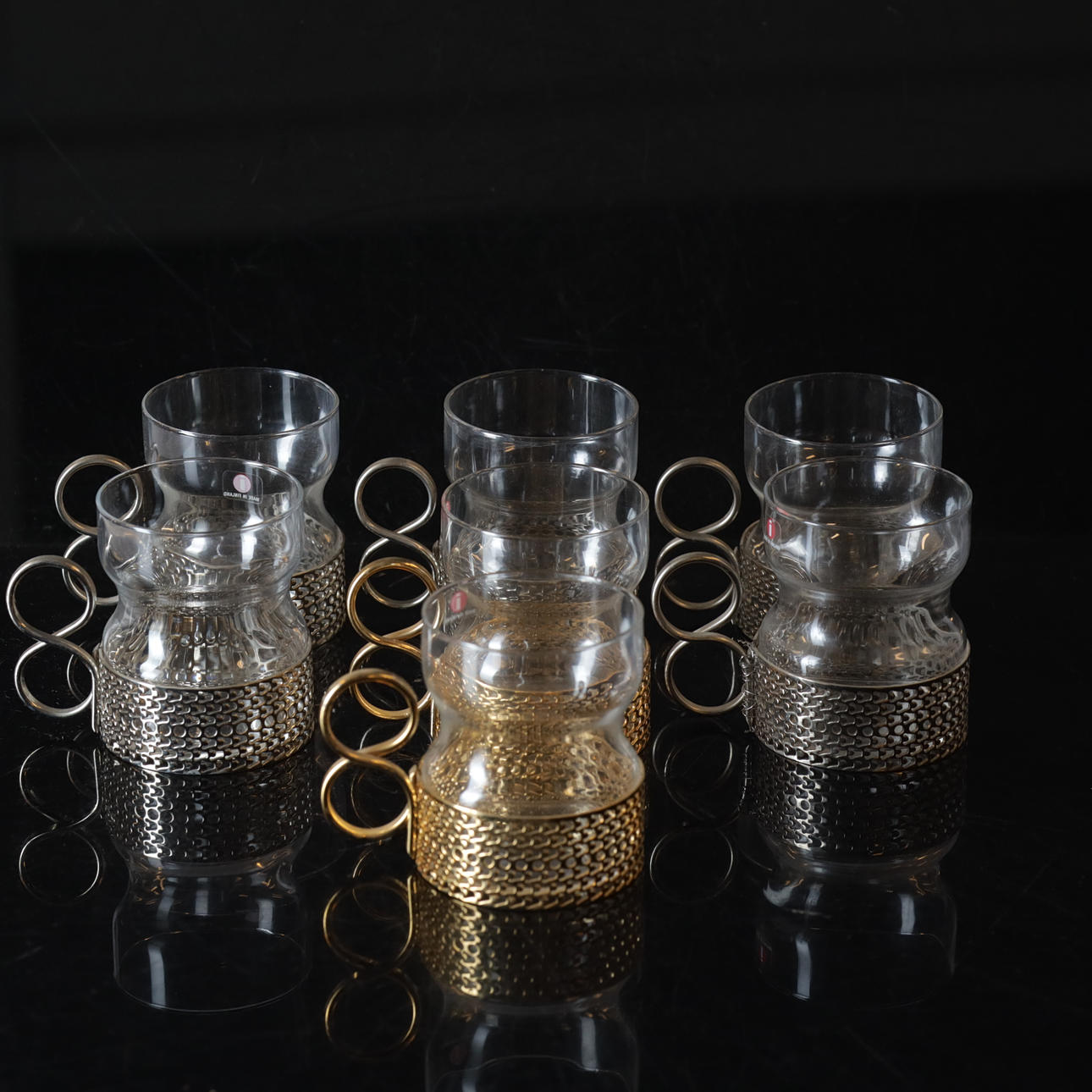 TIMO SARPANEVA. A set of 7 “Tsaika” teglas/mulled wine glasses, Iittala.
