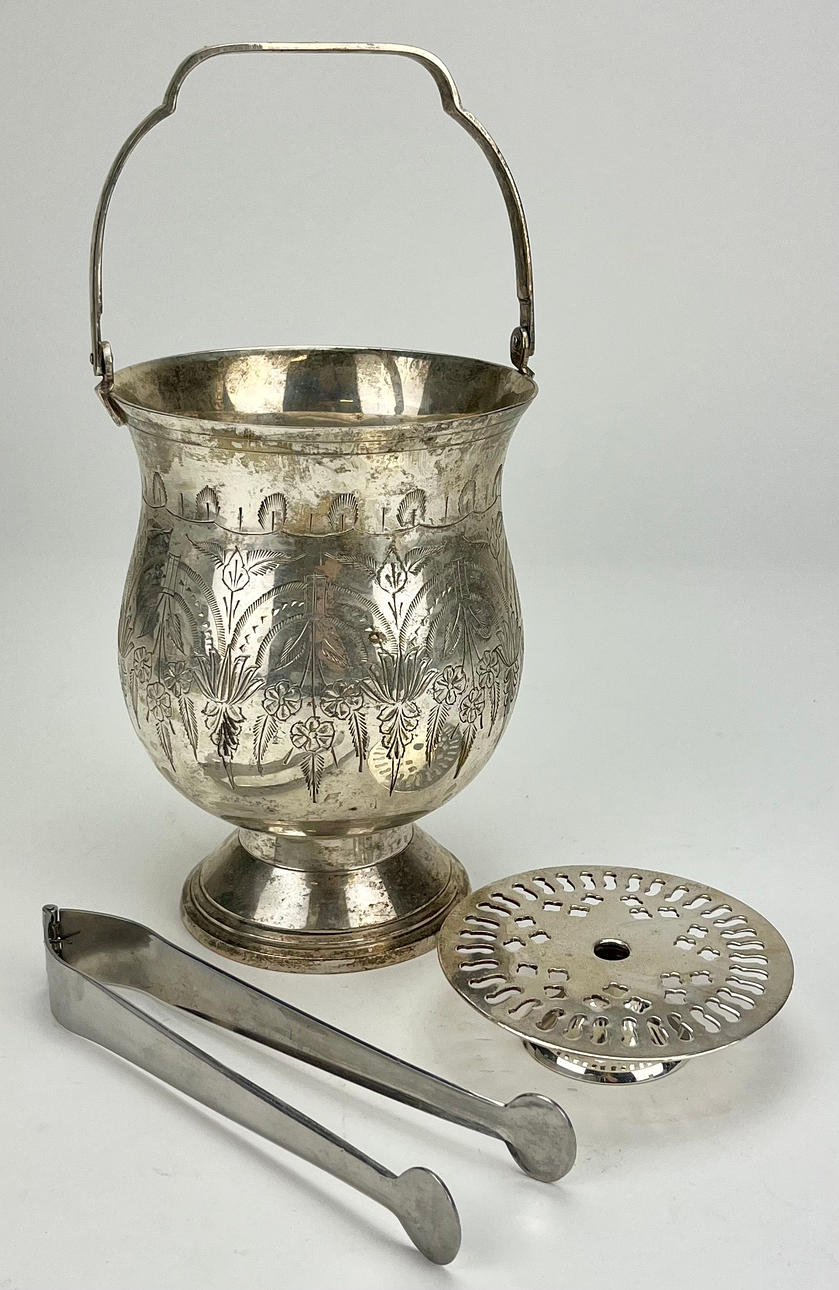 JÄÄKÄRI, pihdit, valkometalli, 1900-tal.