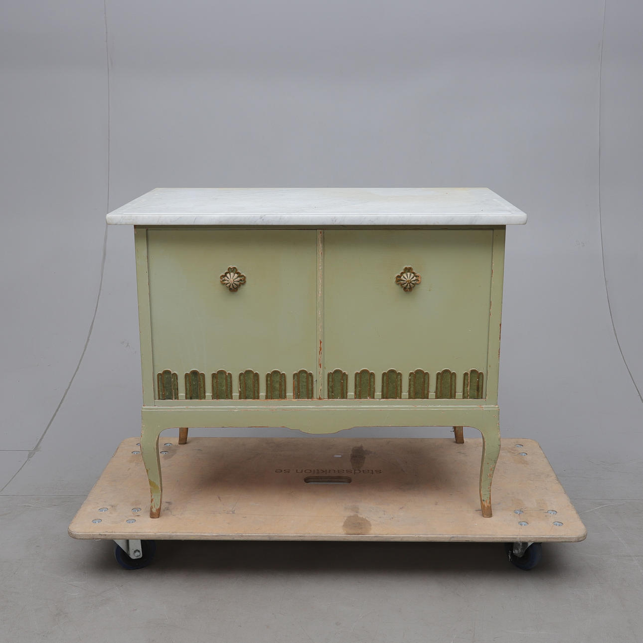 CABINET, with marble top, 1920s/30s.