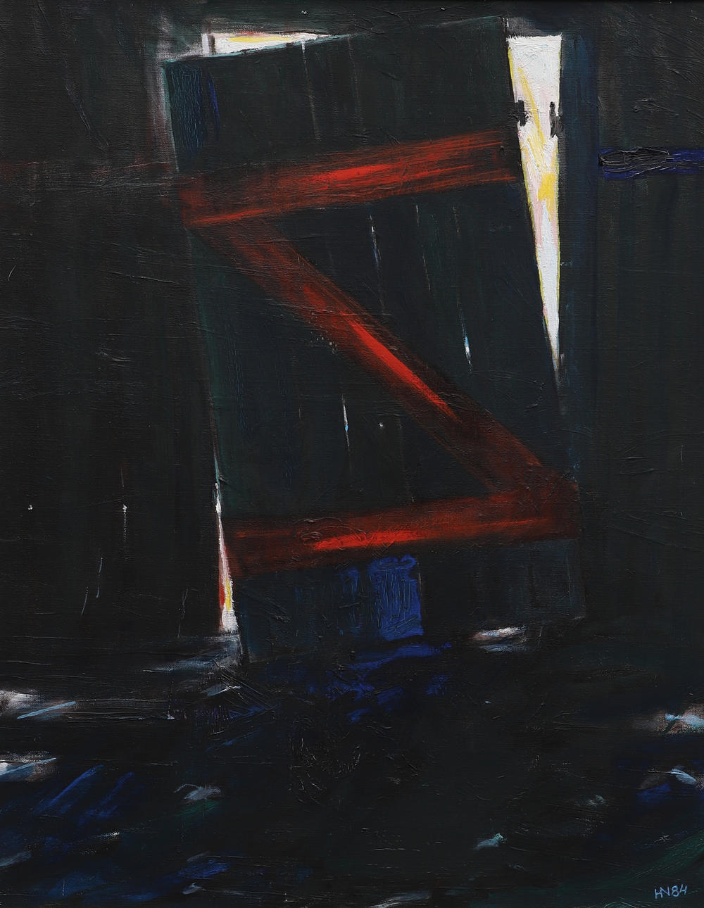 HÅKAN NYBERG. Oil on canvas, “The door”, signed, dated -84.