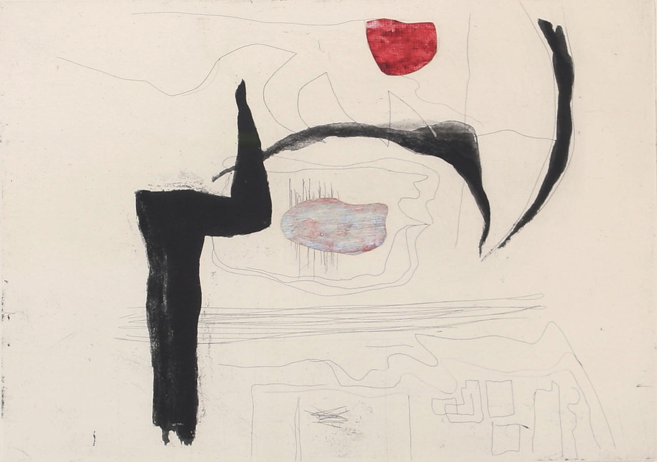 FELIX HATZ. Composition. Aquatint etching, signed and numbered 56/110.