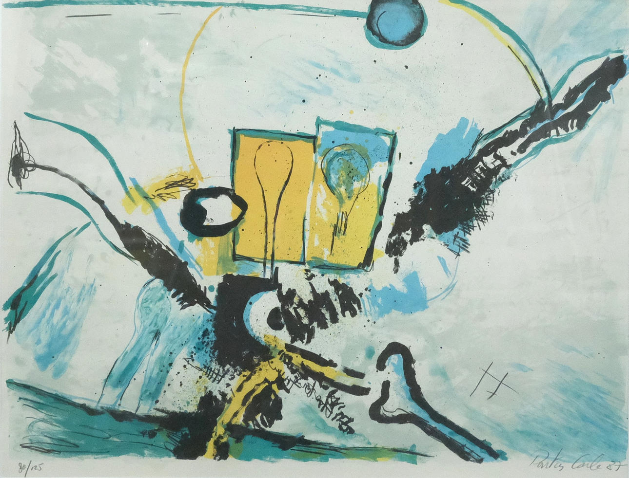 PONTUS CARLE. LITHOGRAPHY, COMPOSITION.