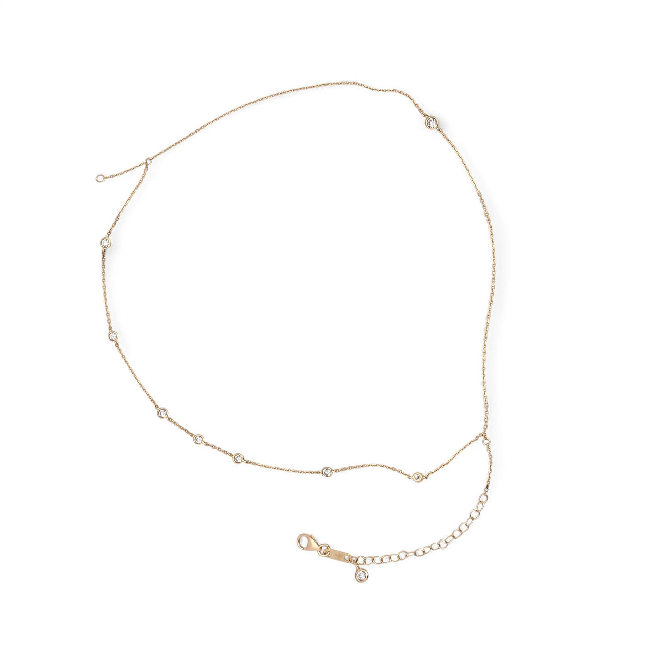 Diamonds ankle bracelet.