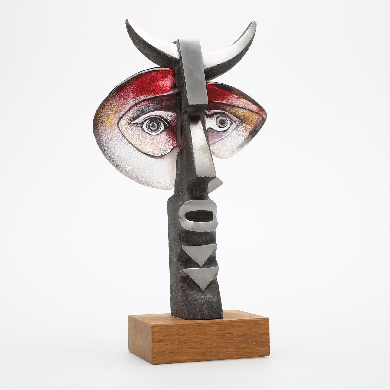 MATS JONASSON. Skulptur, glas och järn, Målerås, signerad och numrerad 19/29.