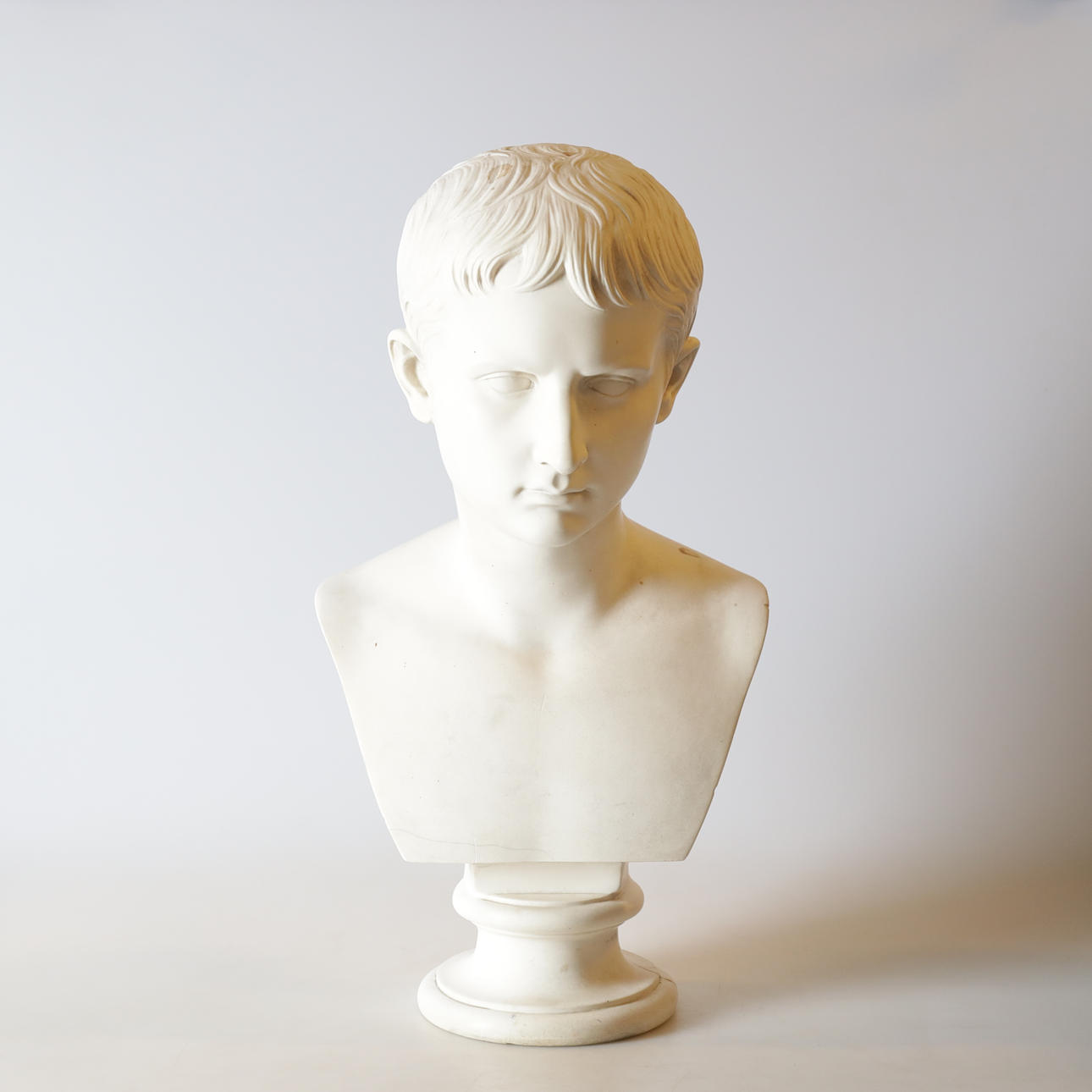 AFTER HANS CHRISTIAN BRIX. bust, plaster.
