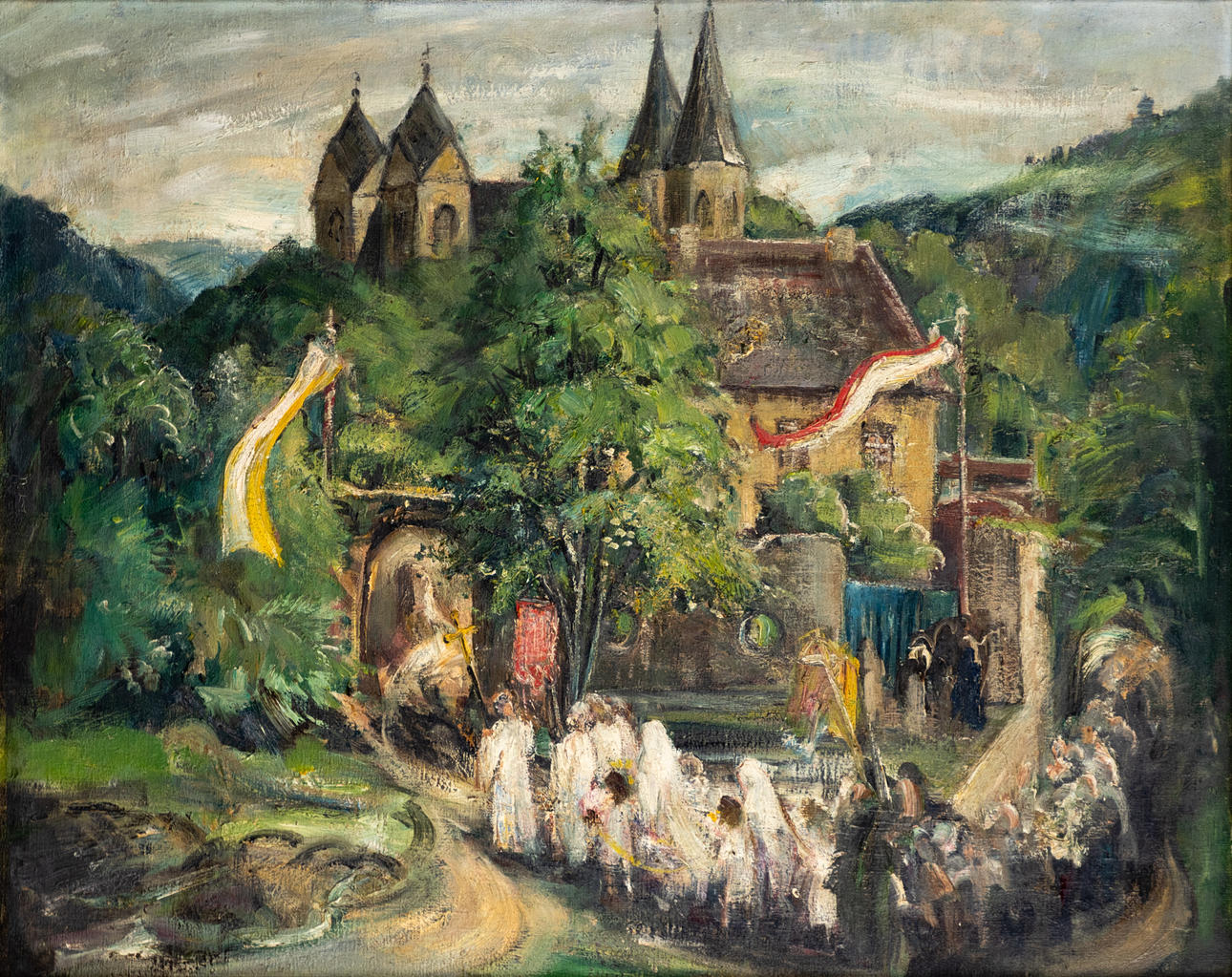 LEO NYSSEN (1897-1945). Kristent procession.