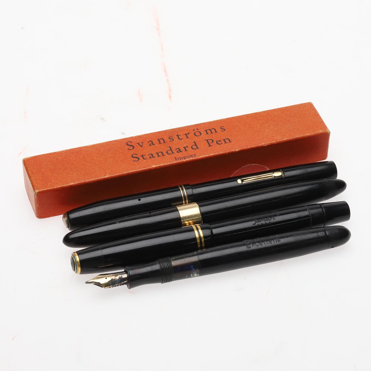 FYLDEPENNE, 5 stk., 14K guldspids.