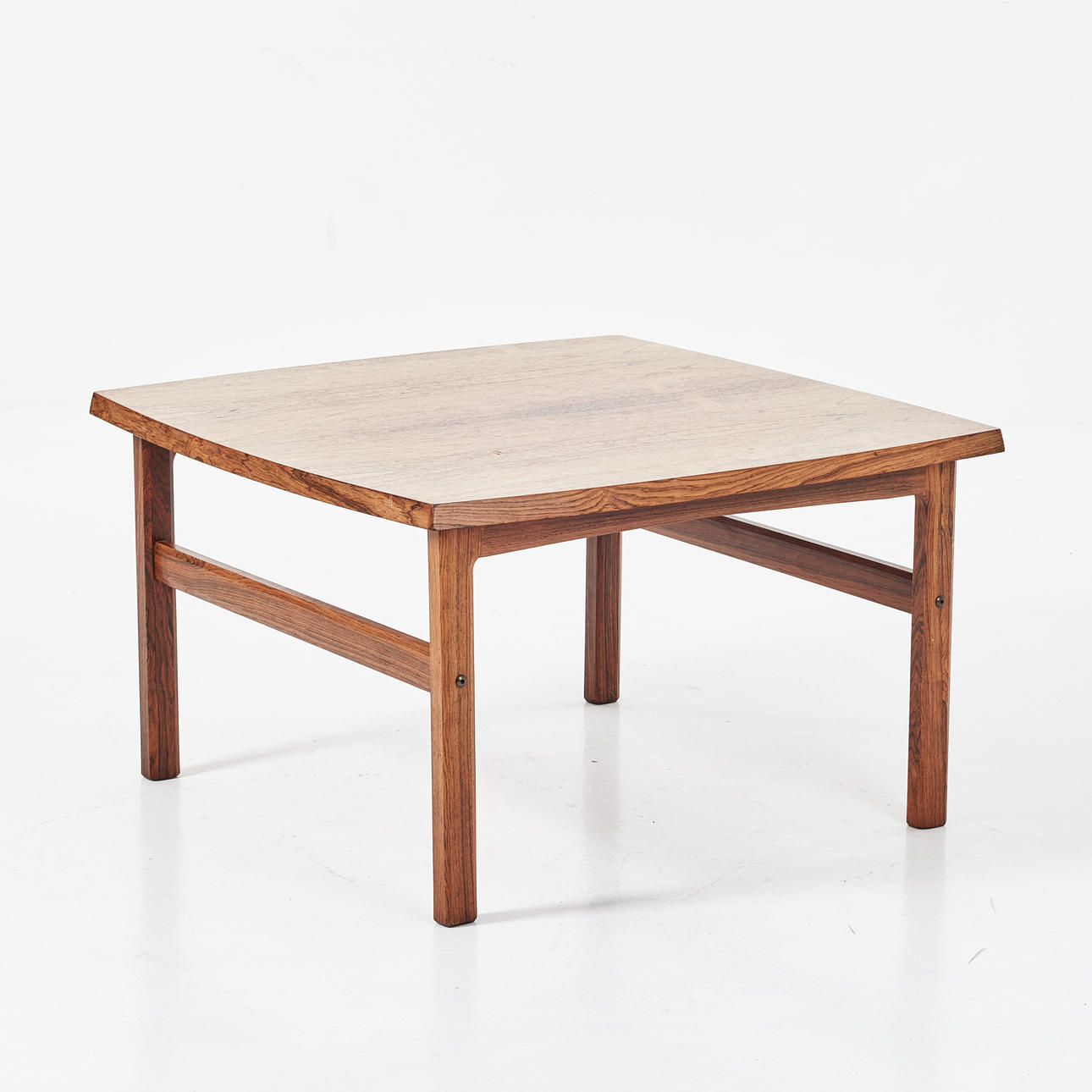 COFFEE TABLE, jacaranda and jacaranda veneer, 1950/60s, underside marked "Nr 52".