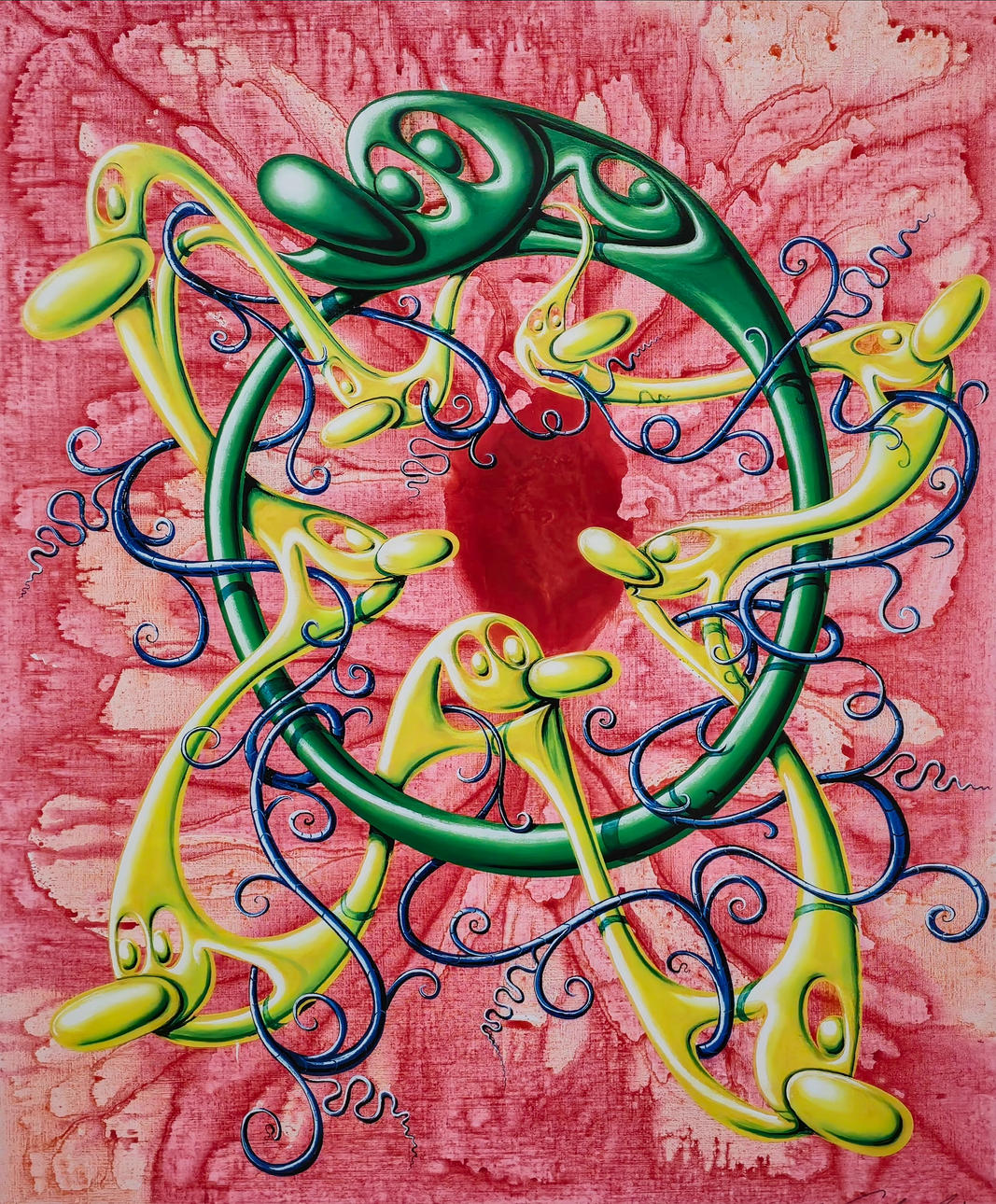 KENNY SCHARF. VRING! LITHOGRAPHY. SIGNED AND JUSTIFIED IN PENCIL.