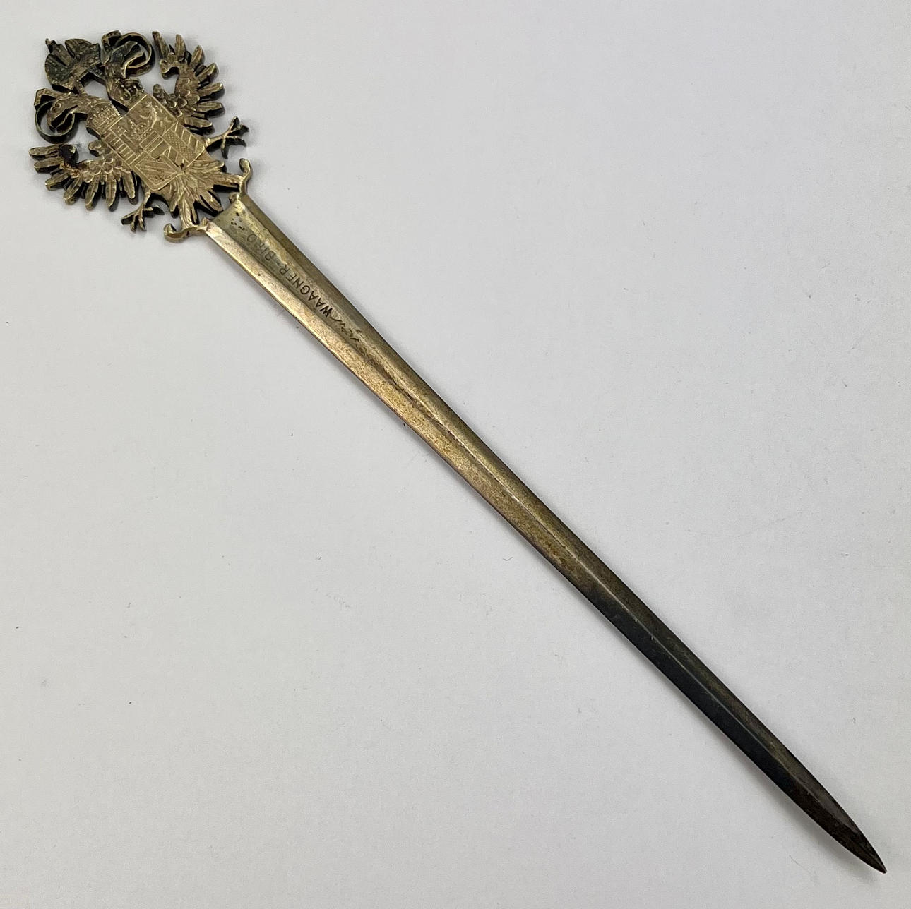 Ein silbernes Schreibwarenmesser, Waagner-Biro. Österreich.