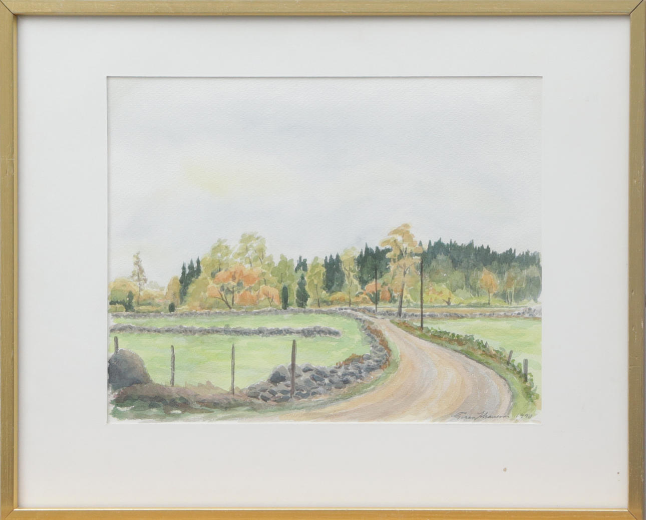 GÖRAN JOHANSSON. WATERCOLOUR, on paper, signed, 1990.
