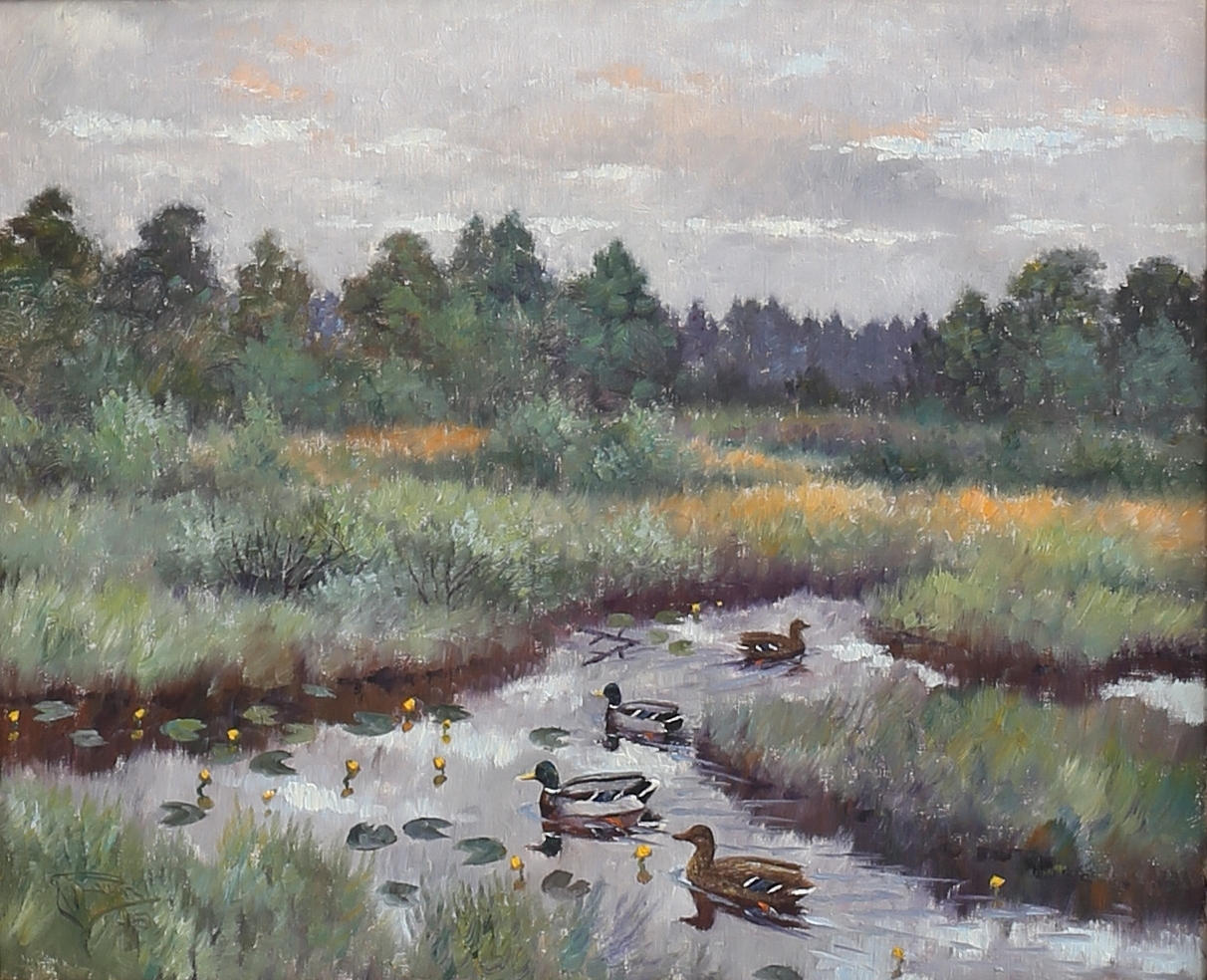 JOHANNES RAVN. Änder. Olja på duk, signerad och daterad -51.