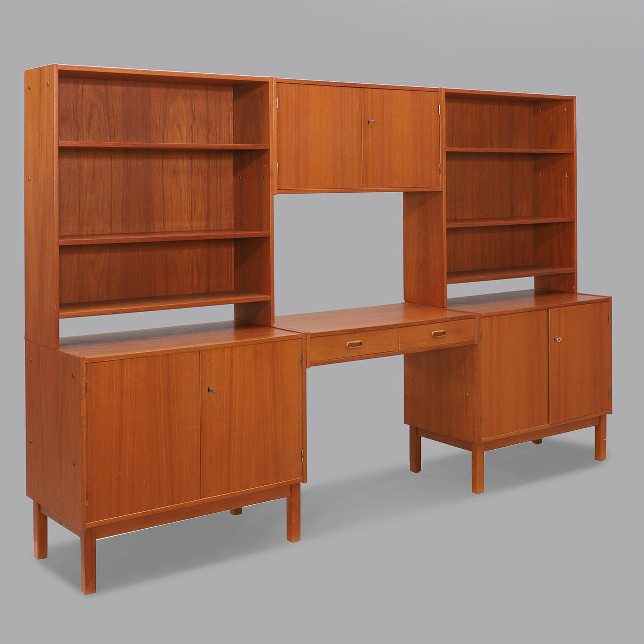 A 3-section shelving system, 1960's.