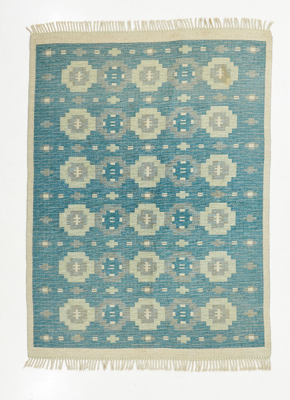 TEPPICH, Schafgarbenleinen, ca 232 x 172 cm.