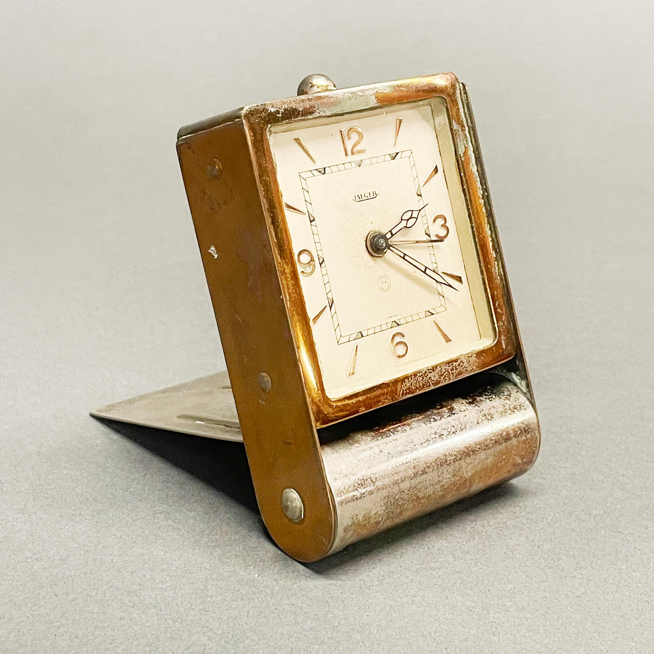 VINTAGE JAEGER TRAVEL CLOCK.