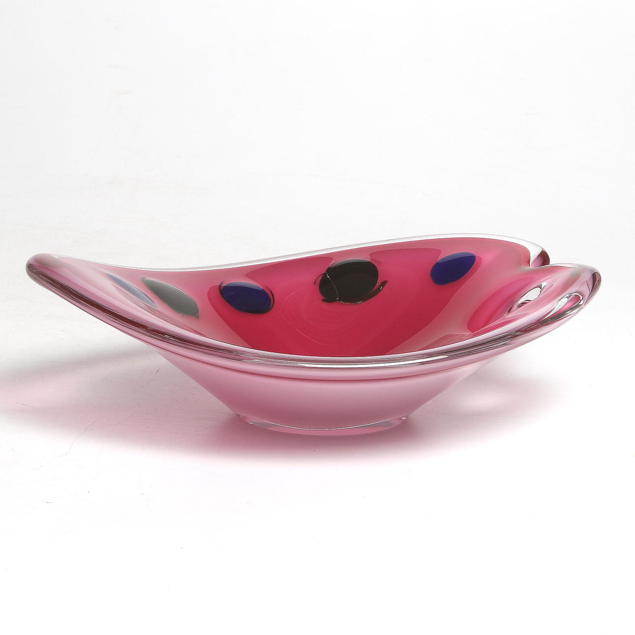 SKÅL, glas, "Coquille", Paul Kedelv, signerad, Flygsfors, -58.