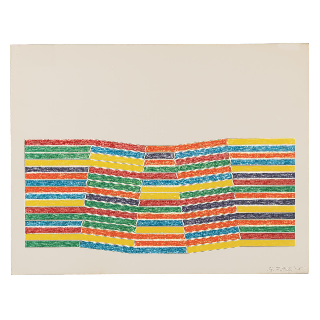 FRANK STELLA (1936-2024). Furg, from Merce Cunningham Portfolio 1975, screenprint and offset lithography in colour, signed 1975. WATCH. USA.