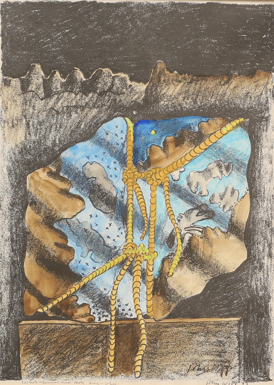 JOHN WIPP. Lithograph, composition, signed.