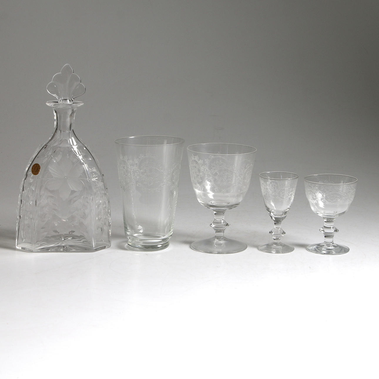 GLASSERVIS, 29 delar, "Elon", Edvin Ollers, Kosta.