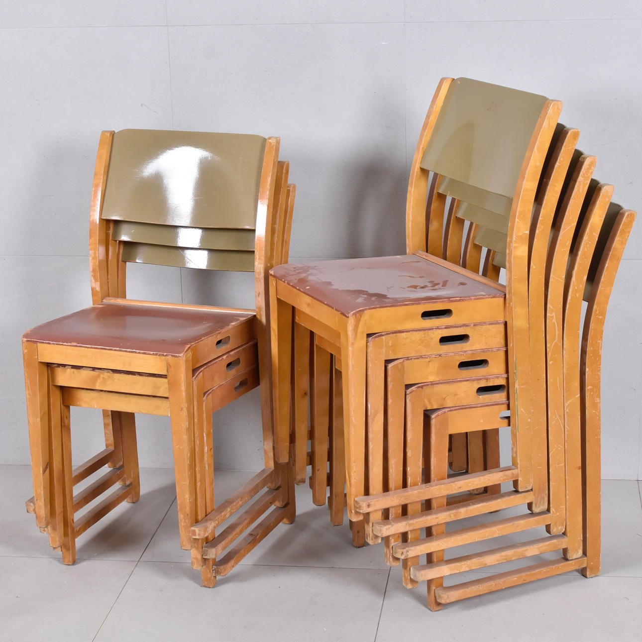 SVEN MARKELIUS. Stolar, 8 st, "Orkesterstolen".