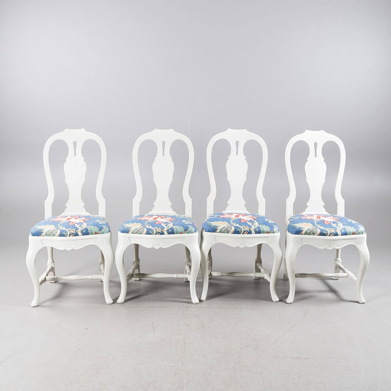 CHAIRS, 4 pcs, solid beech, neo-rococo.