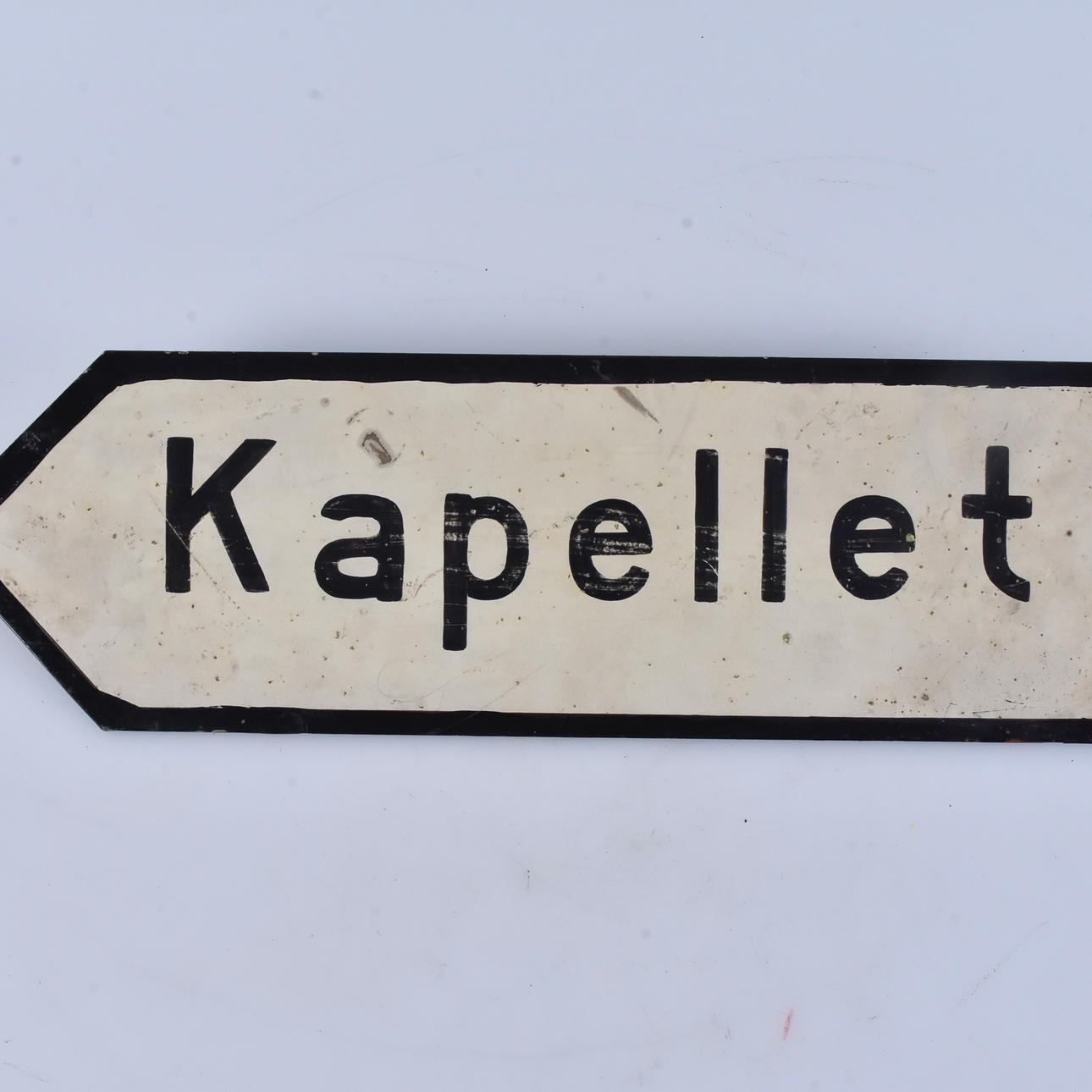 SIGN, painted metal, “The Chapel”.