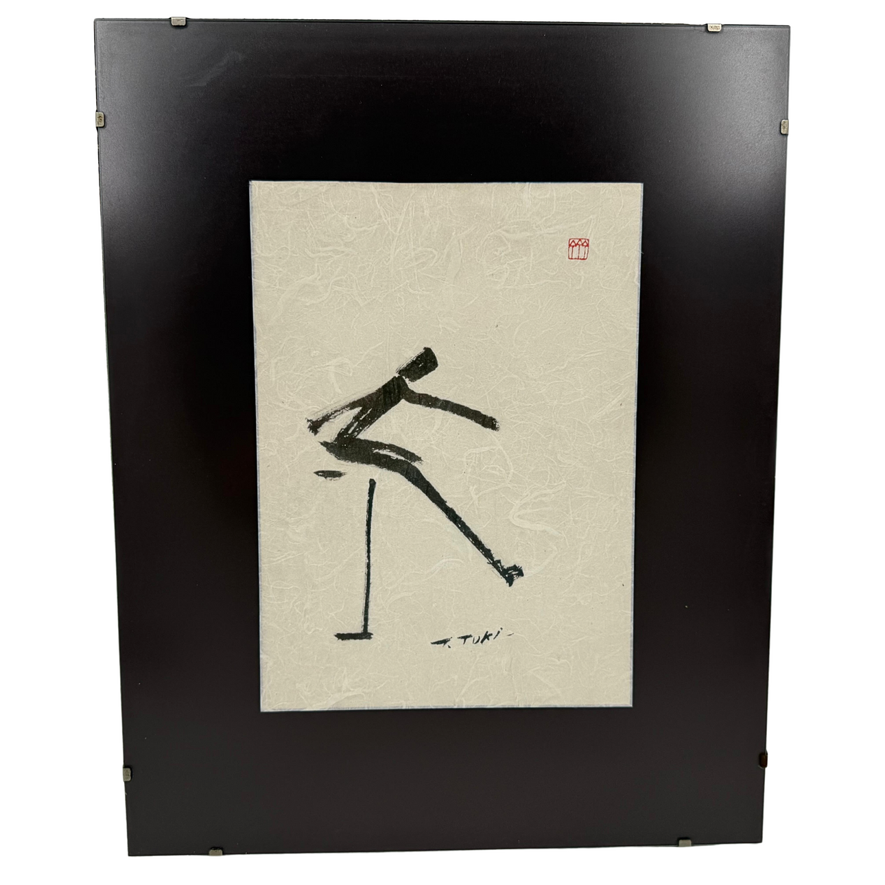 TUKI. JAPANESE CALLIGRAPHY SIGNED AND MARKED.