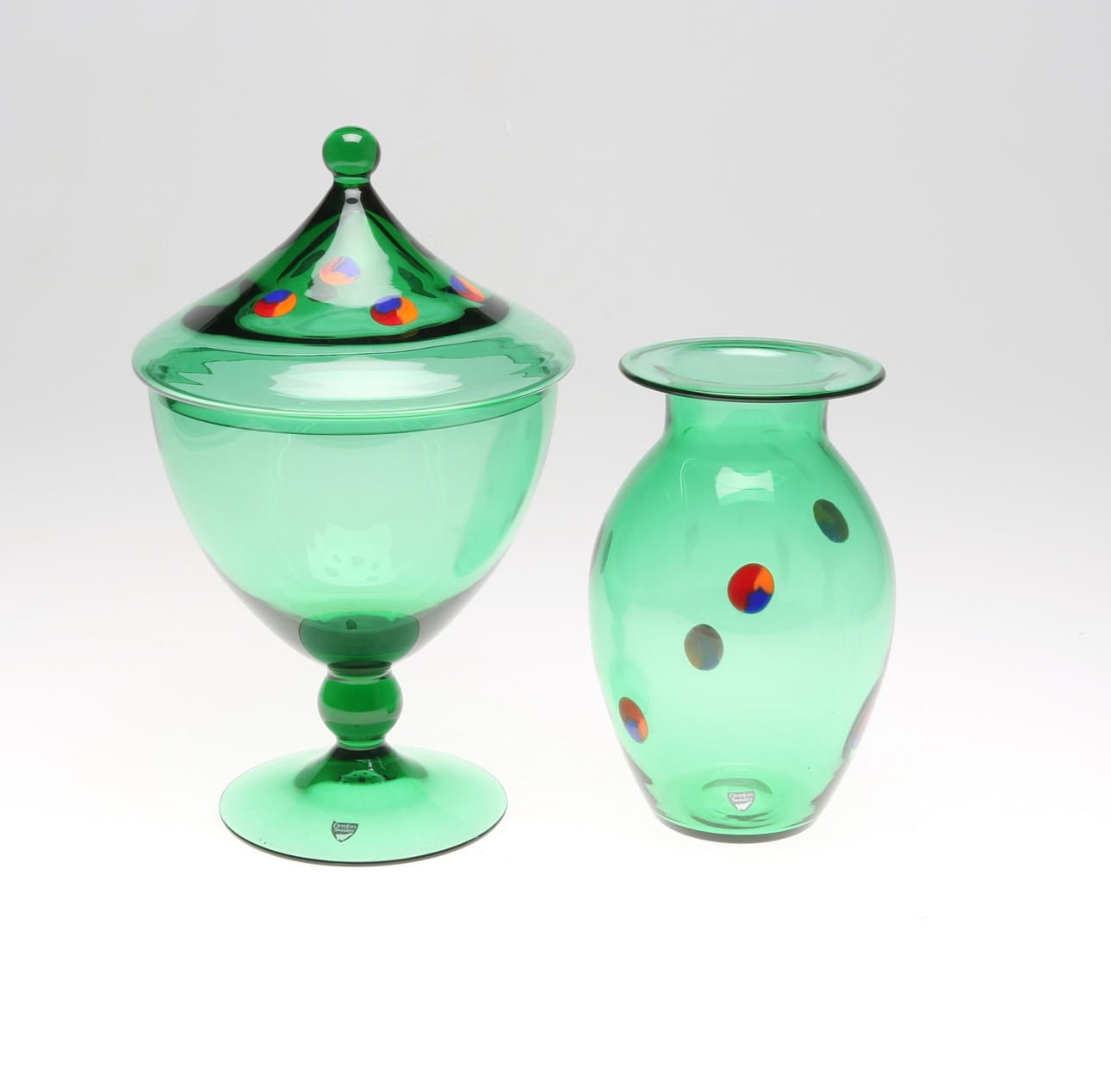 POKAL och URNA, glas, Orrefors, 1900-tal.