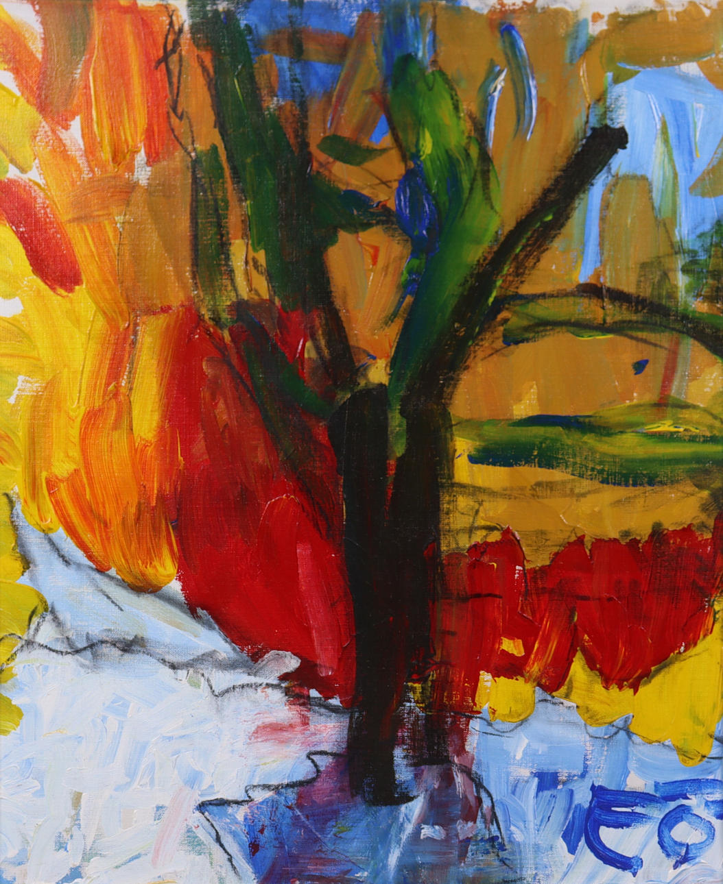 EMIL ÖSTLUND, acrylic on canvas, “Spring is coming”.