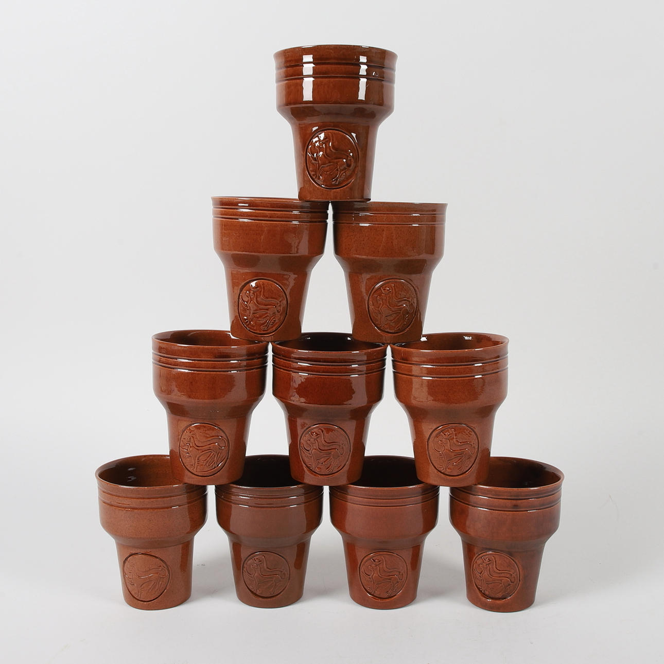 ÅKE PALMGREN. Keramikbecher, Pottery Ystad.