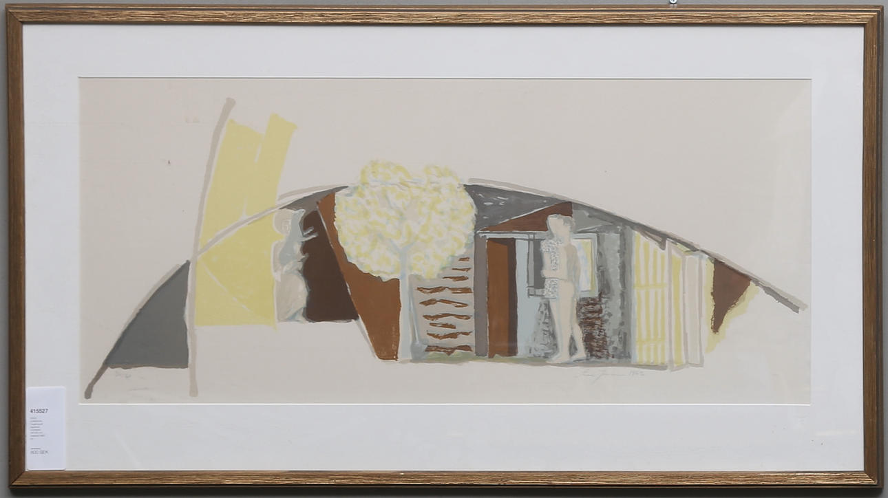 SVEN JONSSON. Färglitografi, signerad, numrerad 36/120 och daterad 1962.