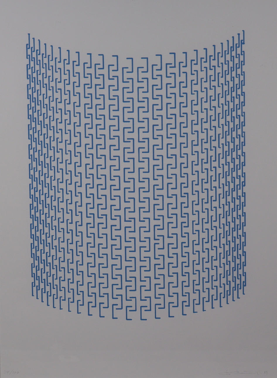 UNIDENTIFIED ARTIST, lithograph, geometric pattern.