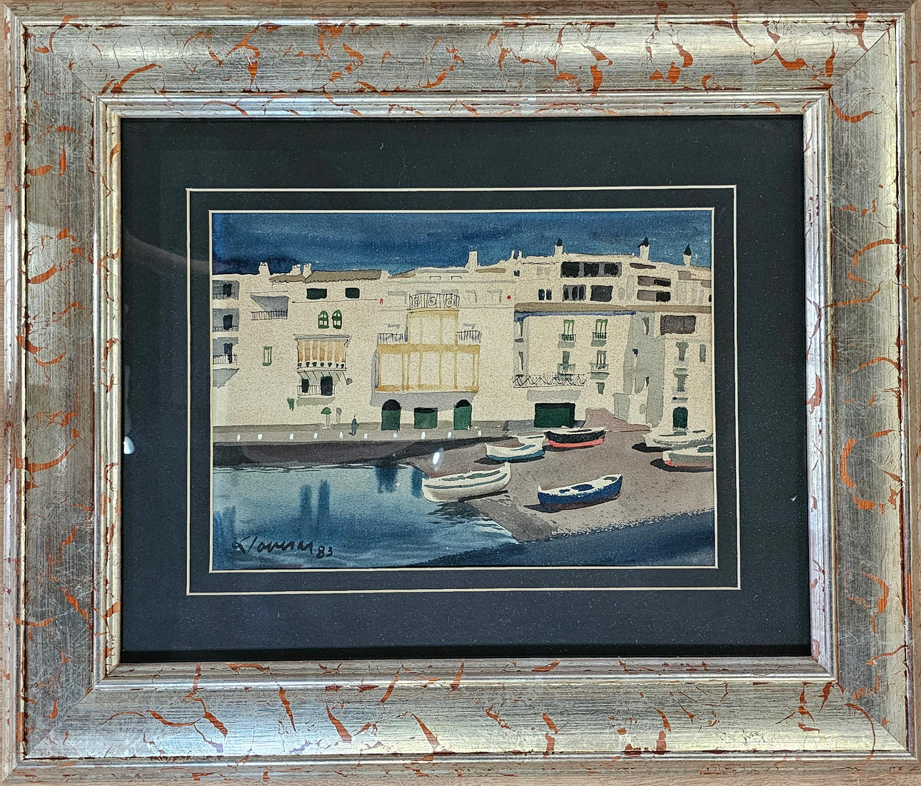 FREDERIC LLOVERAS. “Cadaqués” 1983, Watercolor on paper.