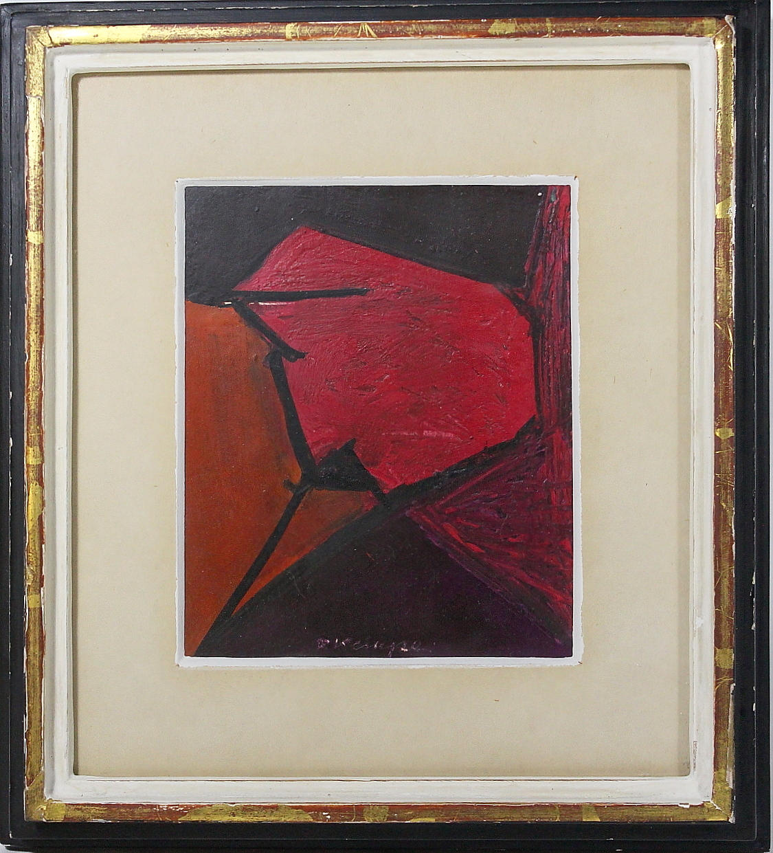 ROLAND KEMPE. akryl, Kompision, signerad.