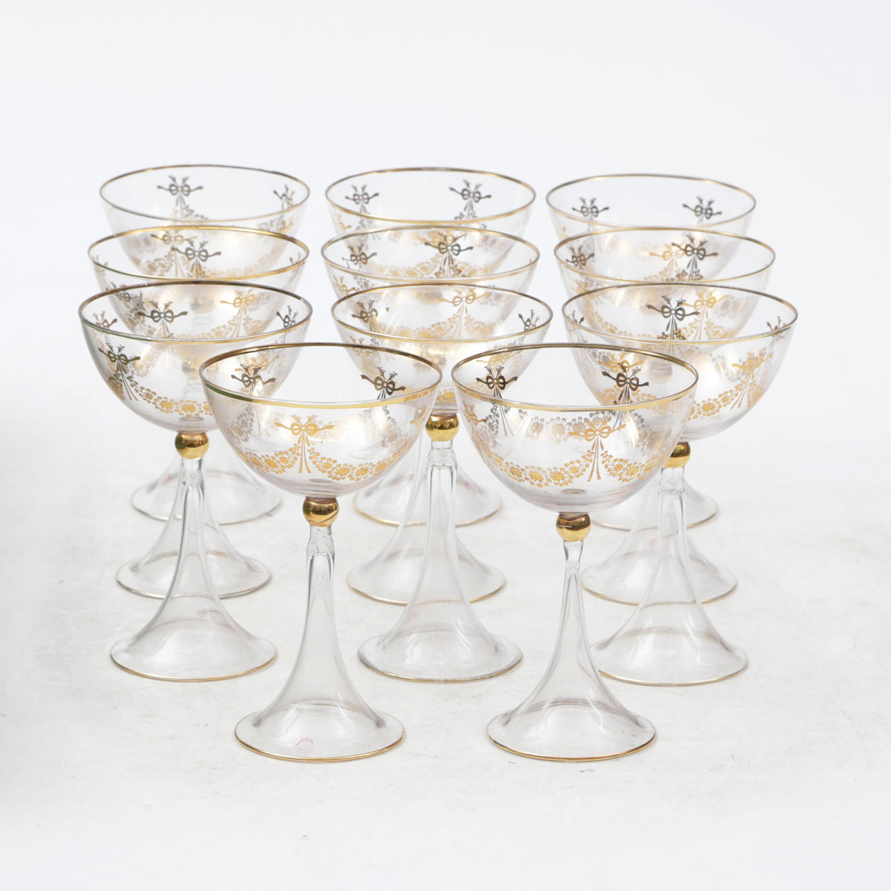 CHAMPAGNE BOWLS, 11 pcs.