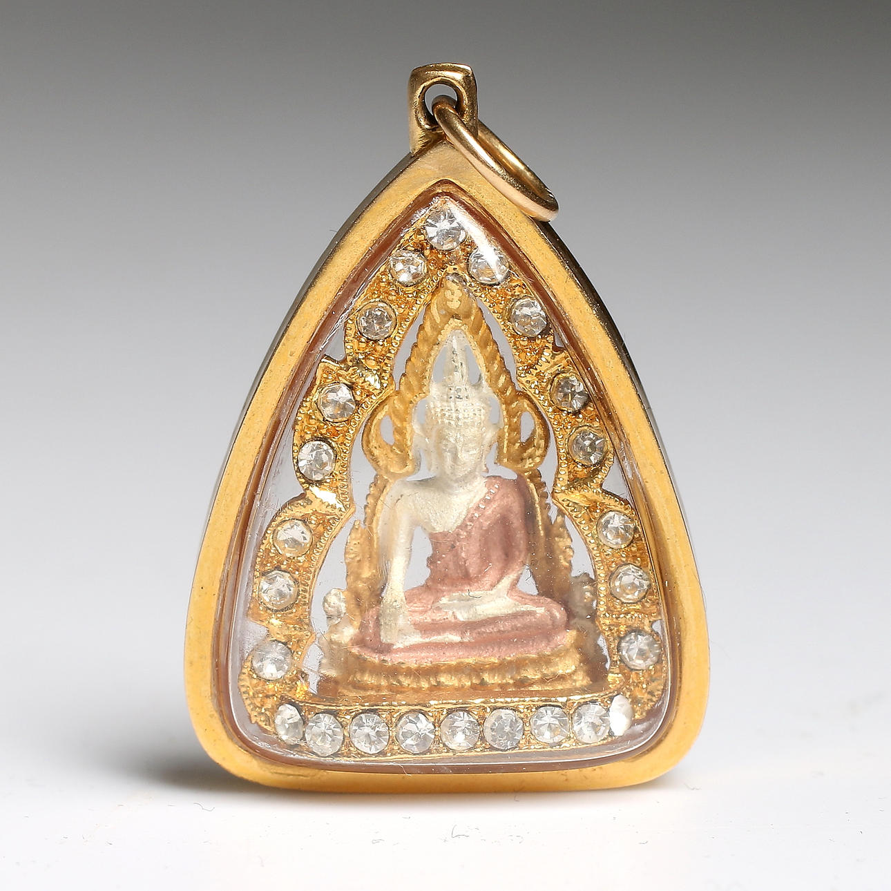 HÄNGE, delvis 18k guld, "Budda". Thailand. Vikt 4 gram.