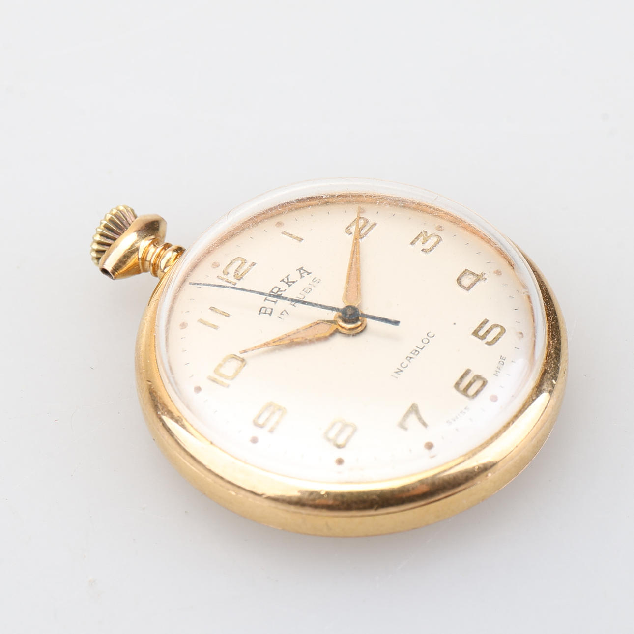 Taskukello, kullattu metalli, Birka.