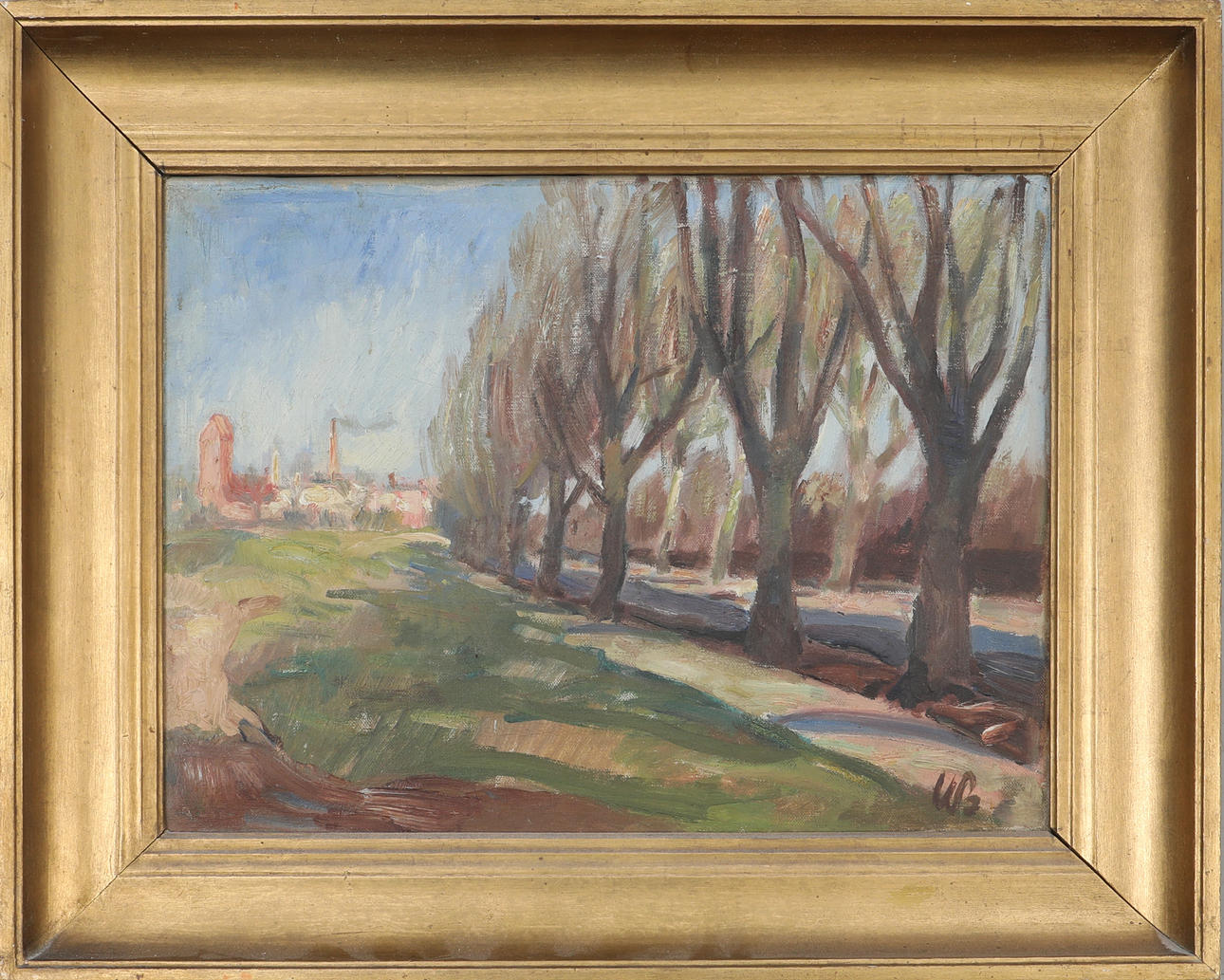 WILLY BILLE. oil on canvas, monogram signed.