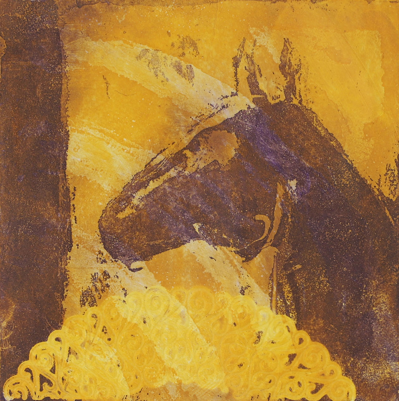 KATARINA HÅRD. "Solstråle", etsning, signerad 2012.