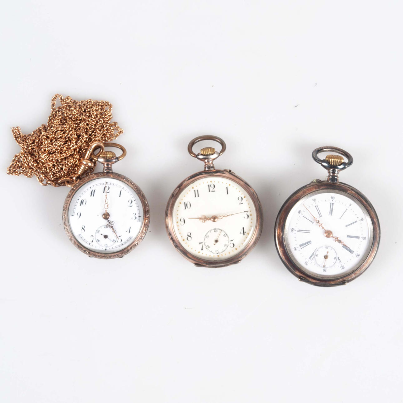 THREE POCKET WATCHES, circa 1890—1910.