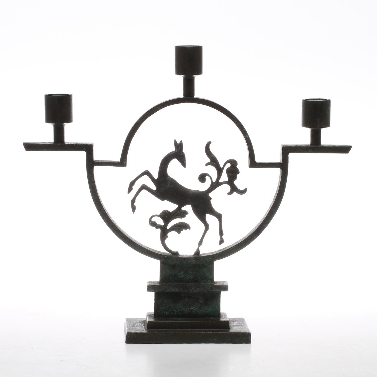 LJUSSTAKE, brons, Art Deco, 1920/30-tal.